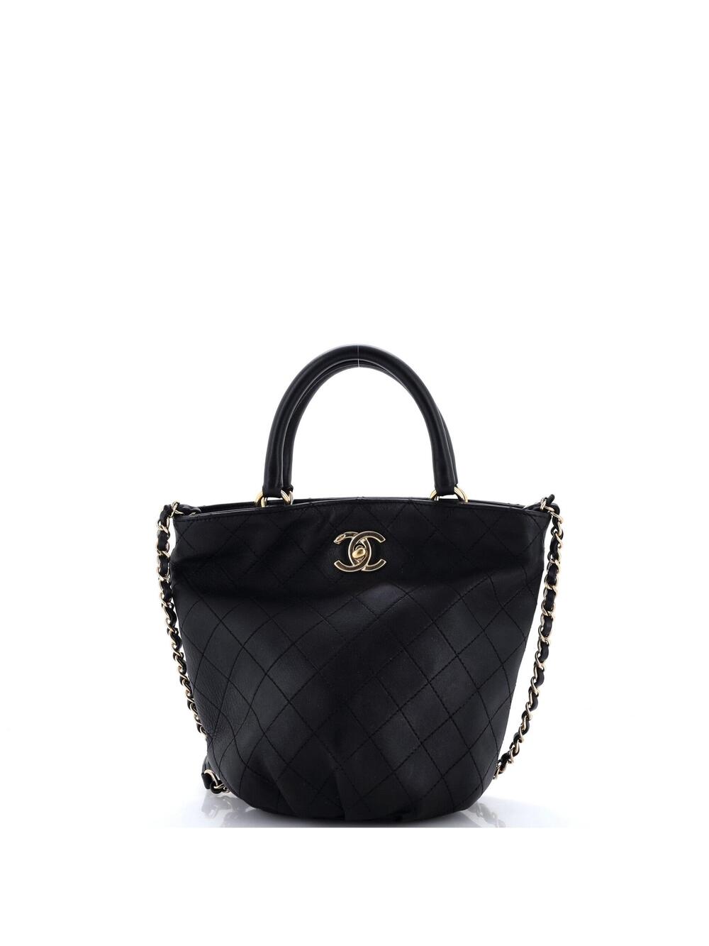 Chanel Chain Handle Bucket Bag Quilted #269865C37B